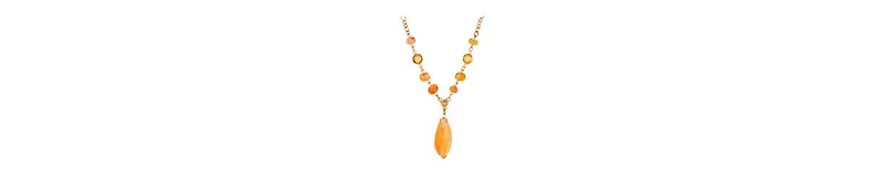 2028 Topaz Acrylic Crystal Accent Y Necklace