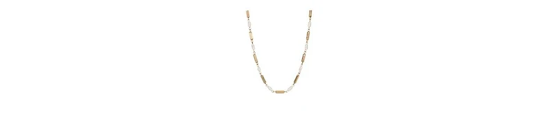 2028 14K Gold Dipped Tube Faux Cultivated Pearl Necklace