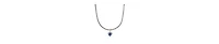 2028 Heart Crystal Mesh Chain Necklace