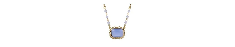 2028 Moonstone Acrylic Bead Pendant Necklace
