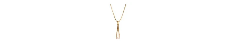 2028 Crystal Small Tweezer Pendant Necklace