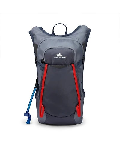 High Sierra Hydrahike 2.0 8L Hydration Water Backpack, Gray & Red