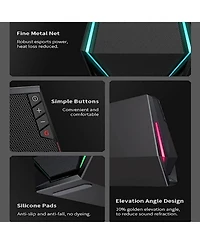 G1500 Computer Speakers, Hecate Gaming Speakers with Rgb, Bluetooth 5.3, Black