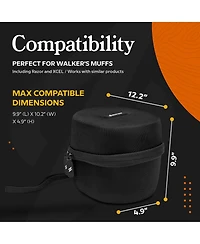 Walkers Game Ear Razor Muffs (American Flag) with Protective Case