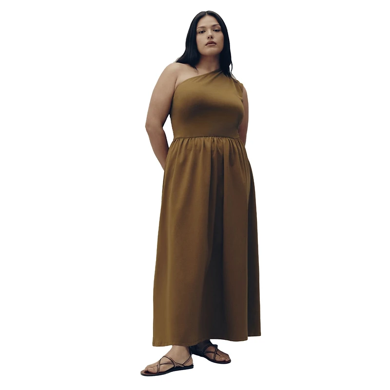 Eloquii Women's Elements Maxi One Shoulder Dress