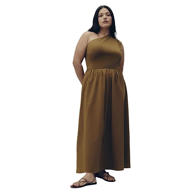 Eloquii Women's Elements Maxi One Shoulder Dress