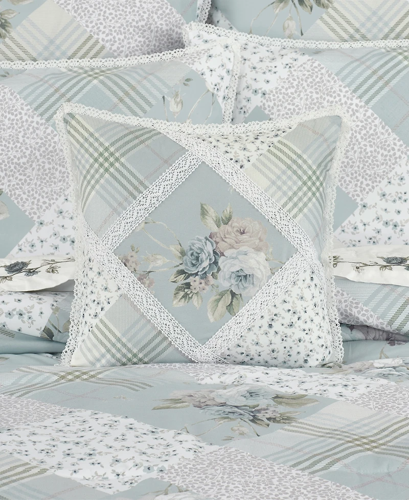Royal Court Bungalow Patchwork Floral Decorative Pillow, 16" x 16"