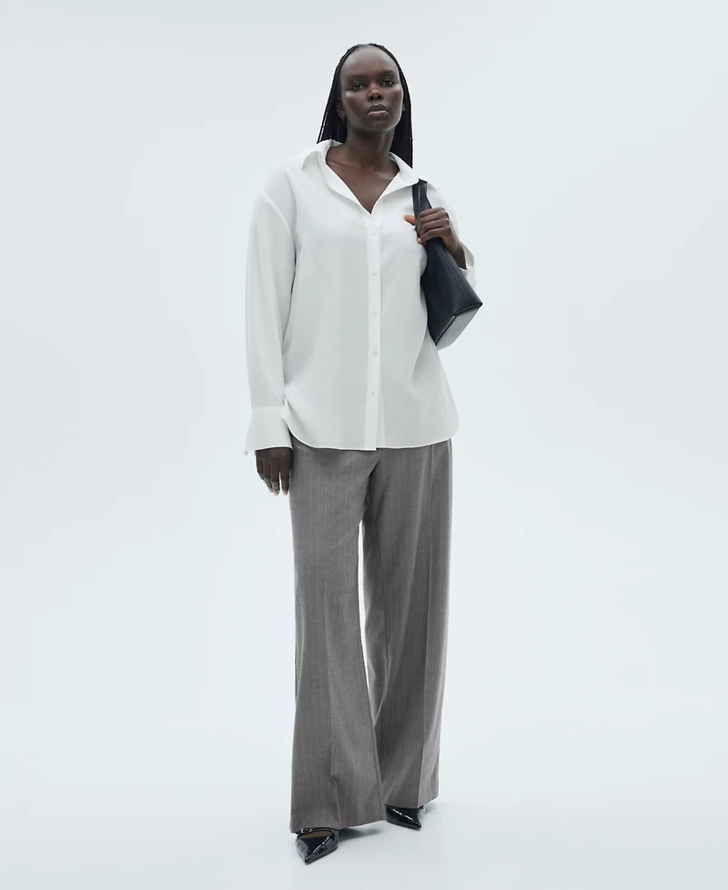 Mango Women's Lyocell Fluid Shirt