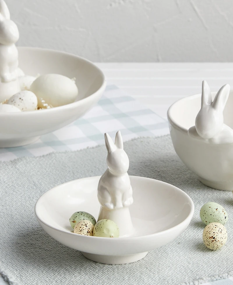 Tableau Shallow Bunny Bowl, Set of 2