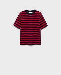 Mango Women's Striped Short-Sleeved Top