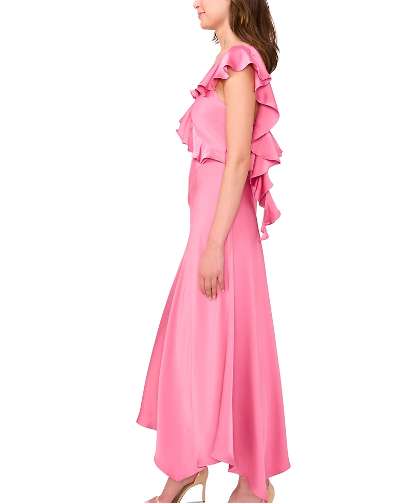 Parker Women's The Bridgette Ruffle-Trim Asymmetric-Hem Dress