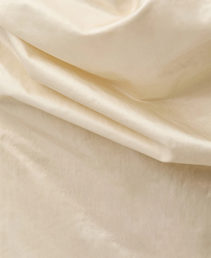 Mango Women's Draped Collar Cotton Dress