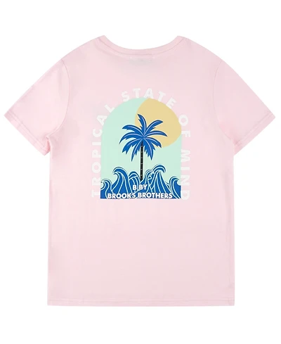 B By Brooks Brothers Big Boys Tropical Graphic T-Shirt
