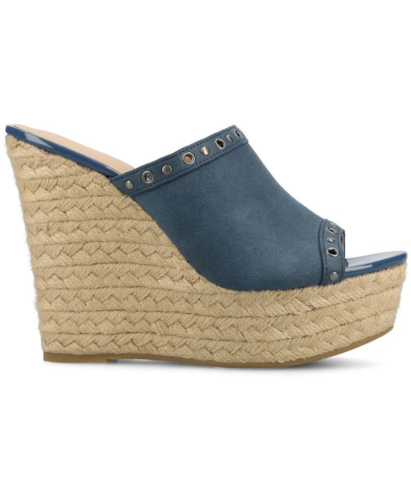 Journee Collection Women's Yari Platform Espadrille Wedge Sandals