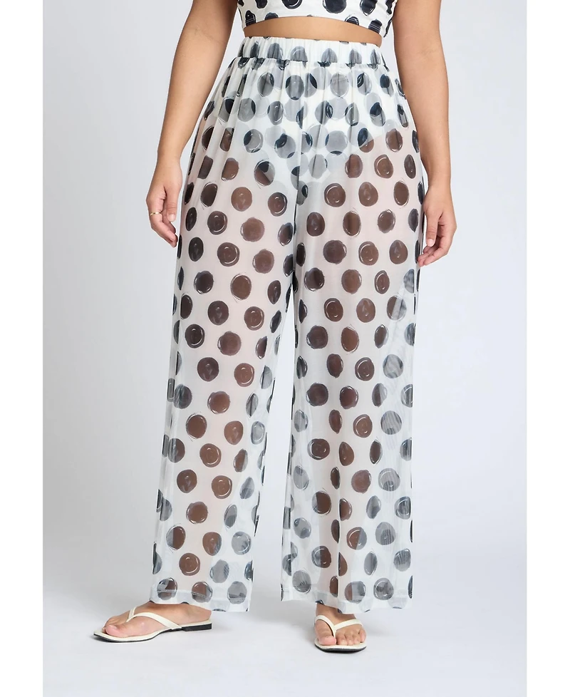 Eloquii Women's Wide Leg Cover-Up Pant