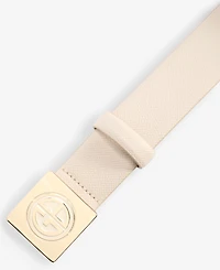 Giani Bernini Logo Plaque-Buckle Faux-Leather Belt