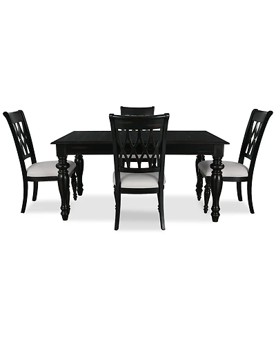Daria 5-Pc. Dining Set (Rectangular Table & 4 Side Chairs