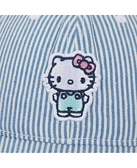 Hello Kitty Embroidered Character Women's Denim Unstructured Baseball Cap