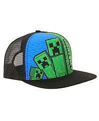 Minecraft Boys Creepers & Logo Youth Trucker Hat