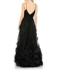 Mac Duggal Women's Embellished Floral High Low Sleeveless Gown