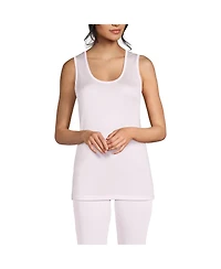 Lands' End Women's Silk Interlock Tank Top Sleeveless Long Underwear