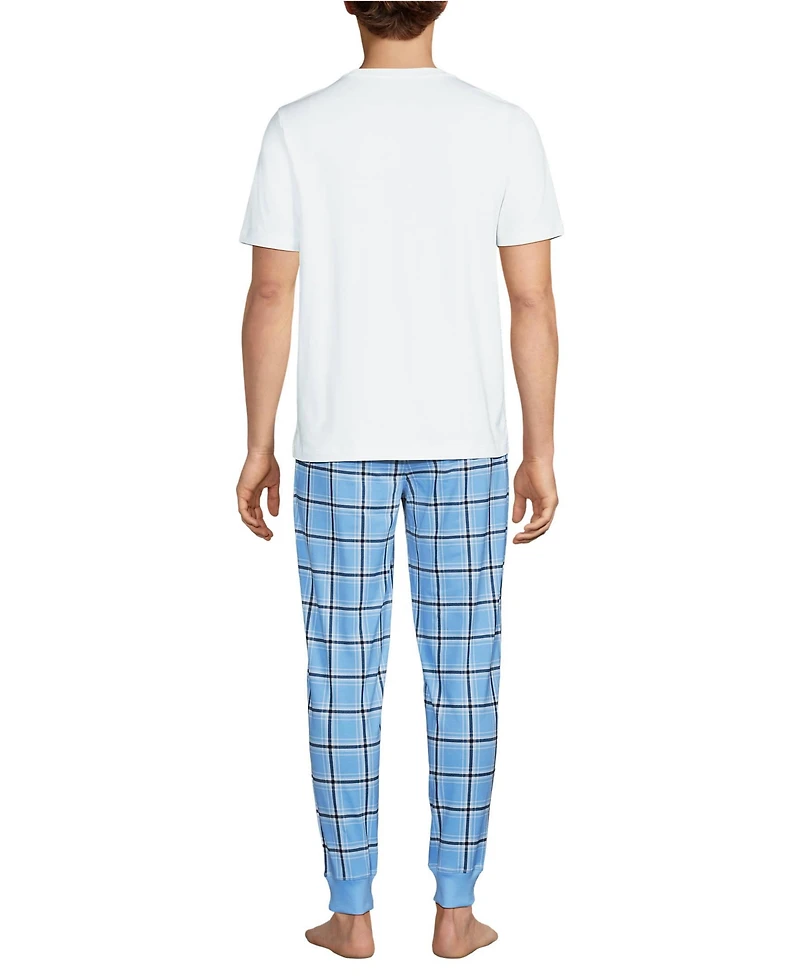Lands' End Men's Knit Jersey Pajama Sleep Set