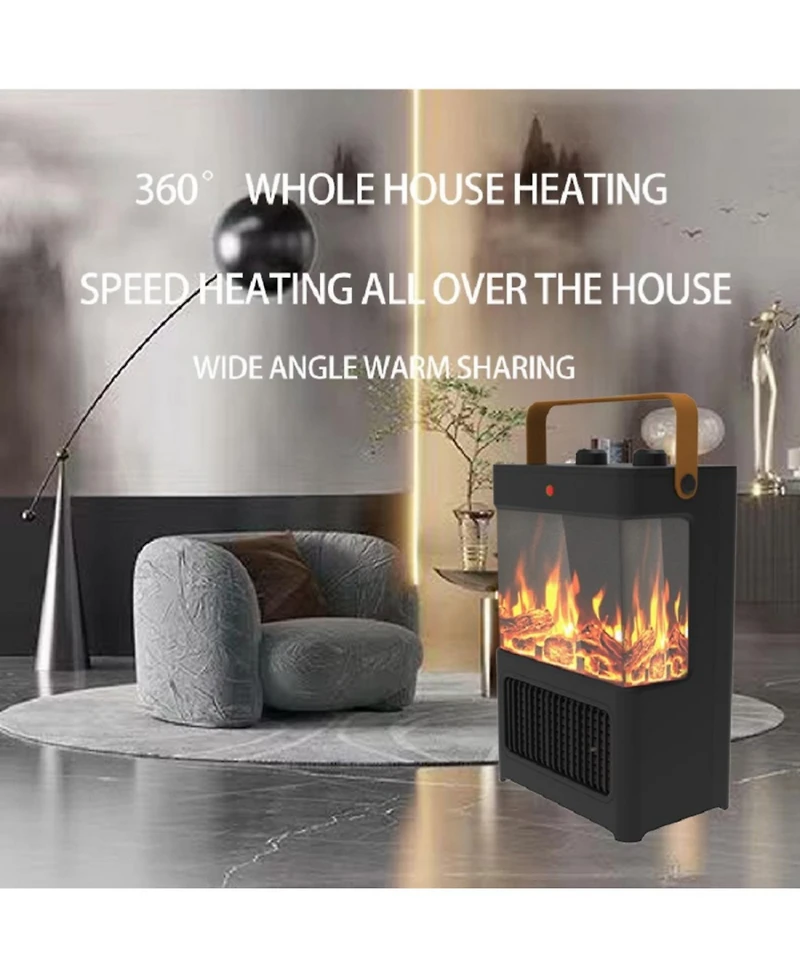 Streamdale Portable Electric Fireplace Heater with 3D Led Flames, 1500W