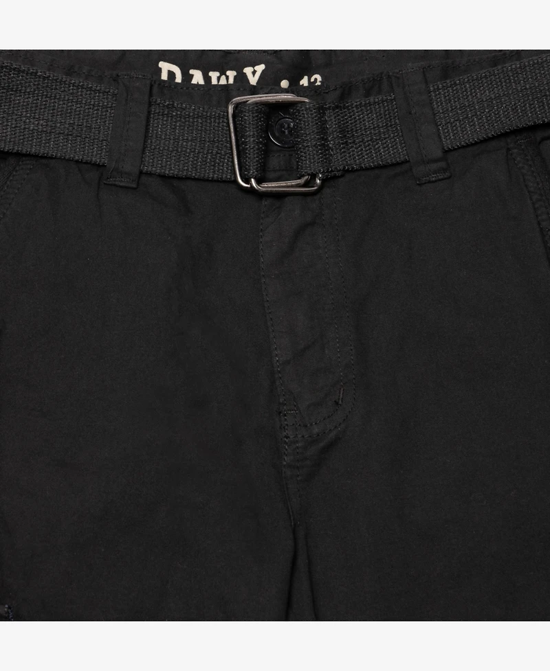 Boy's Belted Twill Cargo Shorts