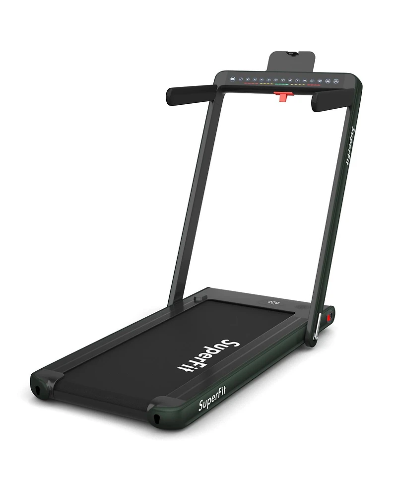 Gymax 2 1 Folding Treadmill 2.25HP Running Machine w/ Dual Display