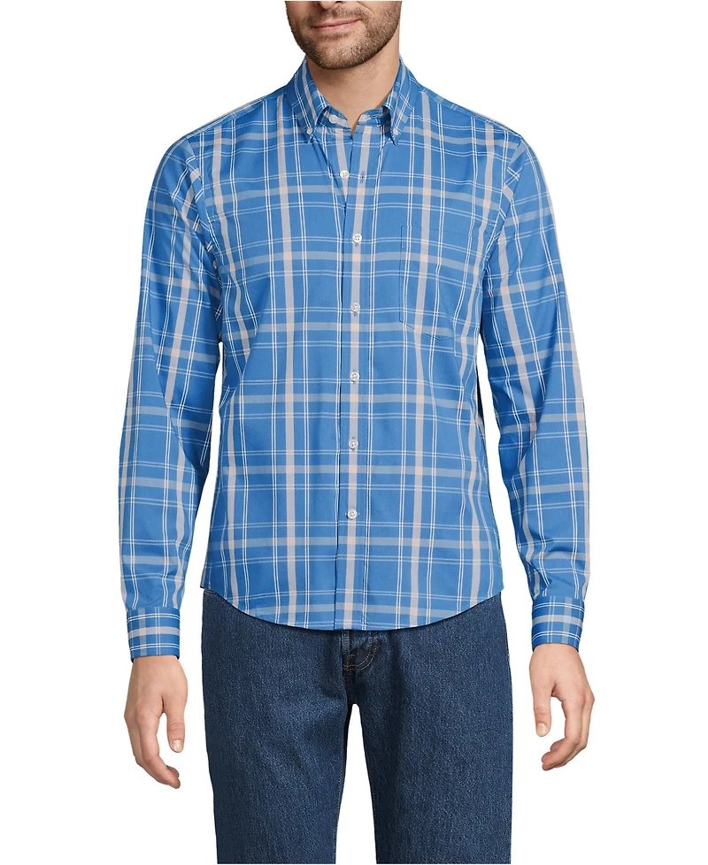 Lands' End Big & Tall Long Sleeve Travel Kit Shirt