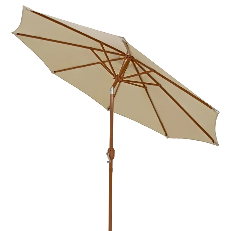 8.5 ft Outdoor Patio Umbrella with Push Button Tilt and Crank
