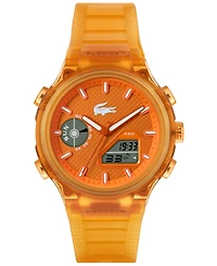 Lacoste Men's Orange Silicone Strap Watch, 45mm