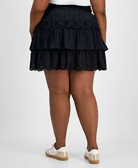 And Now This Plus Tiered Ruffle Mini Skirt, Exclusively at Macy's