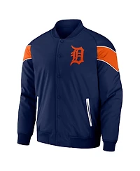 Fanatics Men's Navy Detroit Tigers Baseball Raglan Full-Snap Jacket
