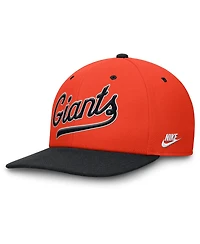 Nike Men's Orange/Black San Francisco Giants Cooperstown Collection Pro Performance Snapback Hat