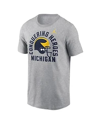 Jordan Men's Heather Gray Michigan Wolverines Local Song T-Shirt