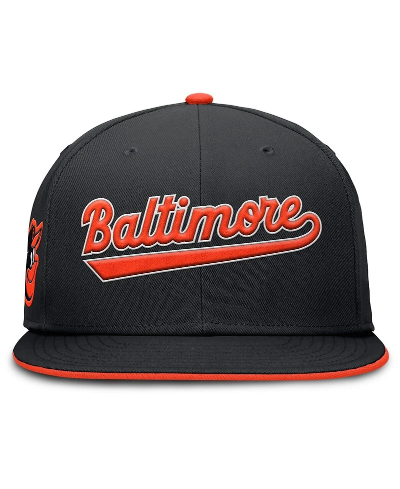 Nike Men's Black Baltimore Orioles True Performance Fitted Hat
