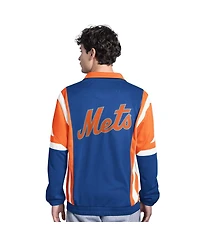 Starter Men's Royal/Orange New York Mets Contender Tricot Full-Zip Track Jacket