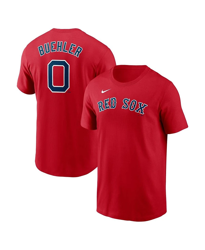 Nike Men's Walker Buehler Red Boston Sox Fuse Name Number T-Shirt
