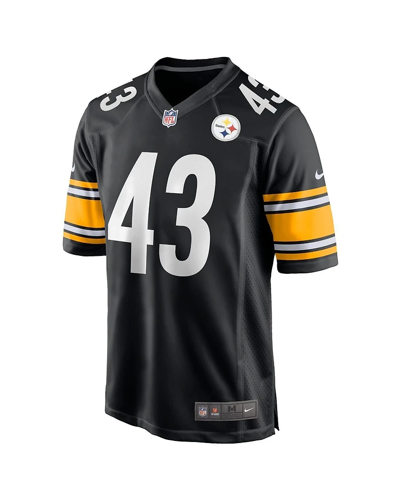 Men's Nike Troy Polamalu Black Pittsburgh Steelers Retired Player Game Jersey