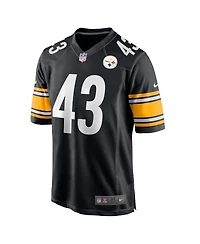 Men's Nike Troy Polamalu Black Pittsburgh Steelers Retired Player Game Jersey