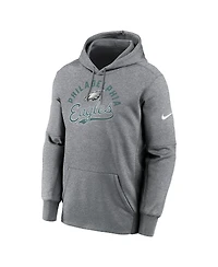 Nike Men's Heather Gray Philadelphia Eagles Performance Fleece Pullover Hoodie