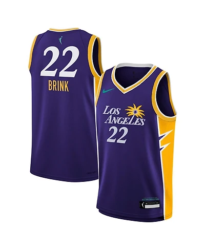 Nike Big Boys and Girls Cameron Brink Purple Los Angeles Sparks 2024 Wnba Draft Explorer Edition Victory Player Jersey