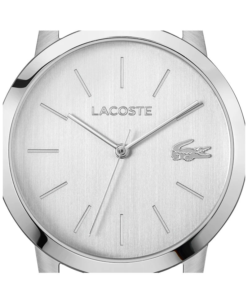 Lacoste Men's Metropole Silver Tone Stainless Steel Bracelet Watch, 39mm