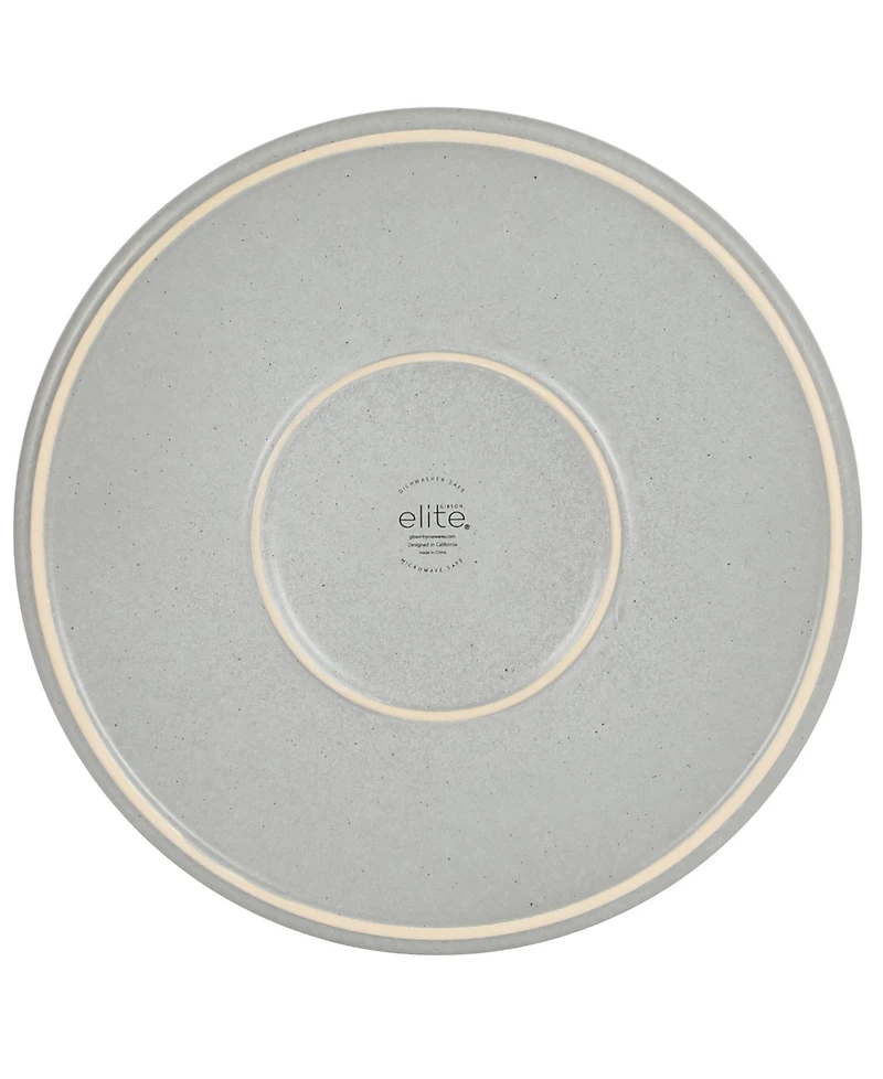 Gibson Elite Gelston Stoneware Matte Reactive Glaze 16 Pc. Dinnerware Set, Service for 4
