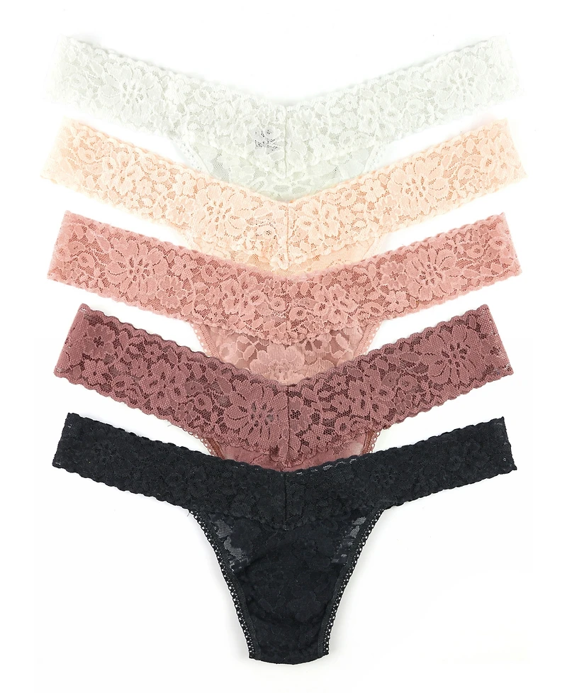 Hanky Panky Women's Daily Lace Low Rise Thong Underwear Pack