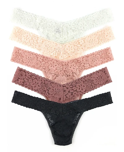 Hanky Panky Women's Daily Lace Low Rise Thong Underwear Pack