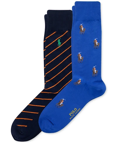 Polo Ralph Lauren Men's 2-Pk. Knit-In Pony Slack Socks