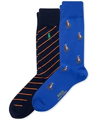 Polo Ralph Lauren Men's 2-Pk. Knit-In Pony Slack Socks
