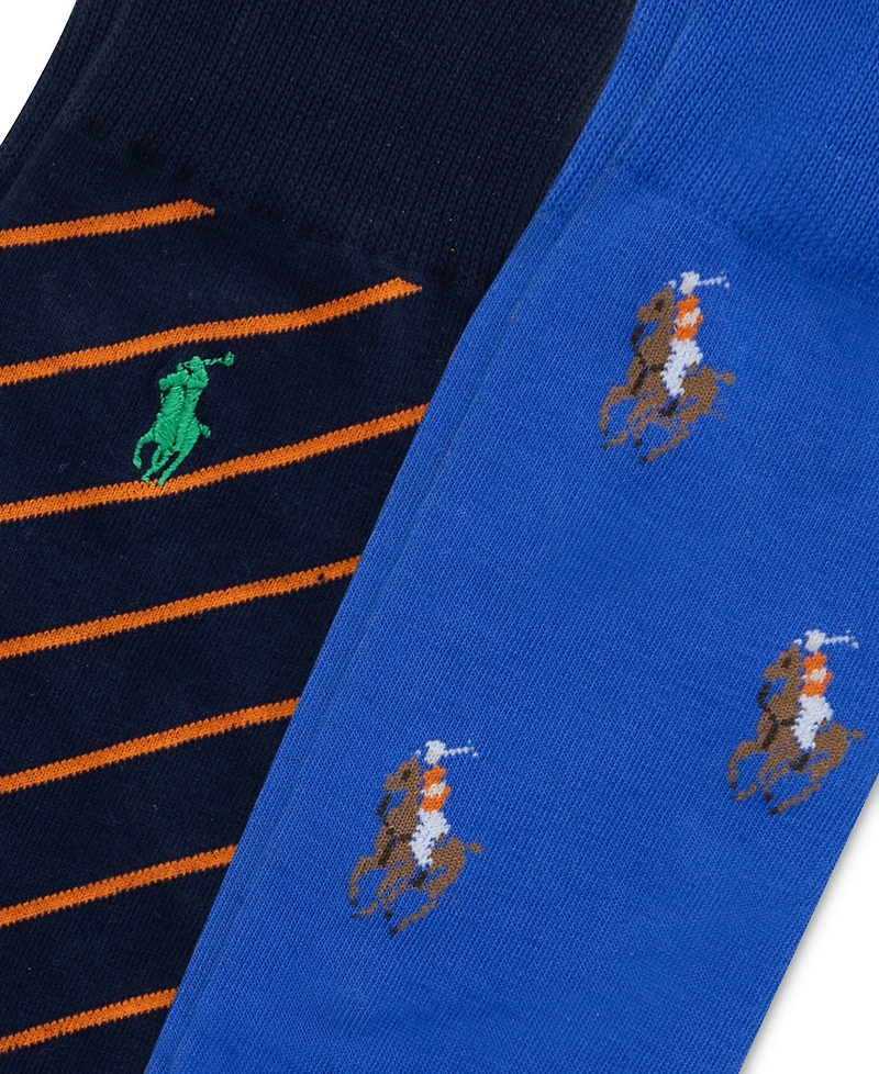 Polo Ralph Lauren Men's 2-Pk. Knit-In Pony Slack Socks